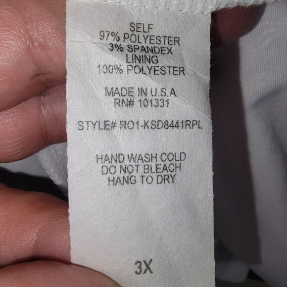 Charlotte Russe Plus size white tiered mini dress 3X - Picture 6 of 6